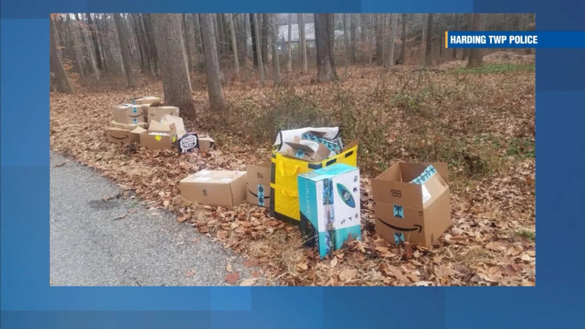 Missing a package? Dozens of Amazon boxes found on side of road