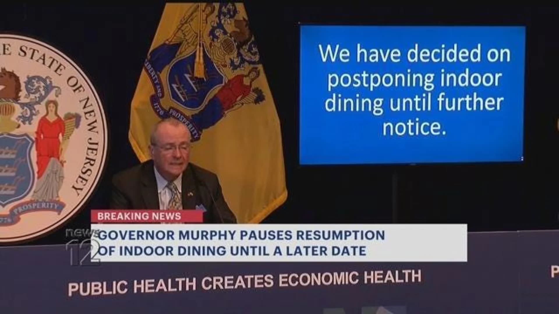 Gov. Murphy responds to reports he was seen eating inside a restaurant over the weekend