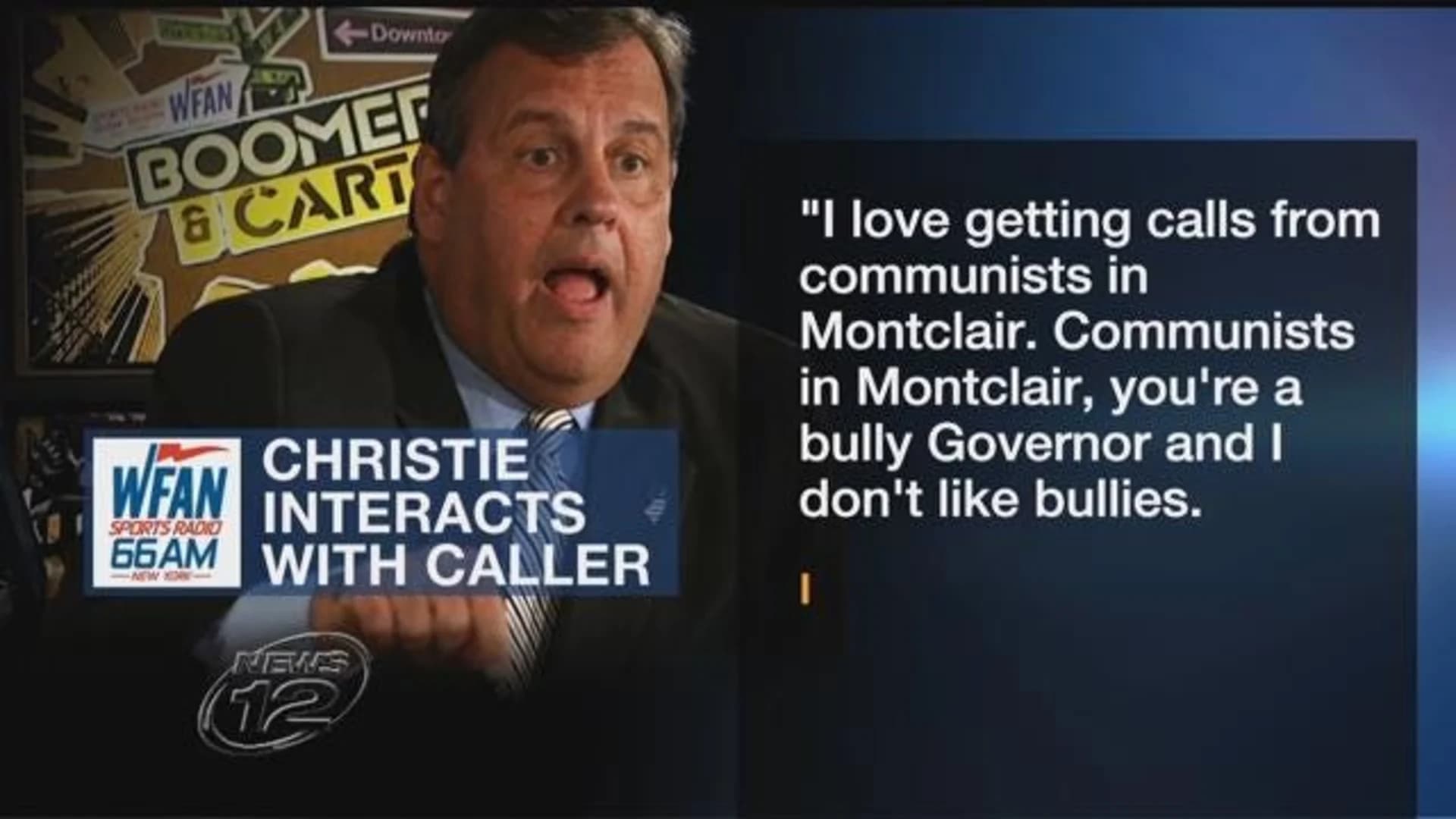 Christie trades barbs with caller on WFAN