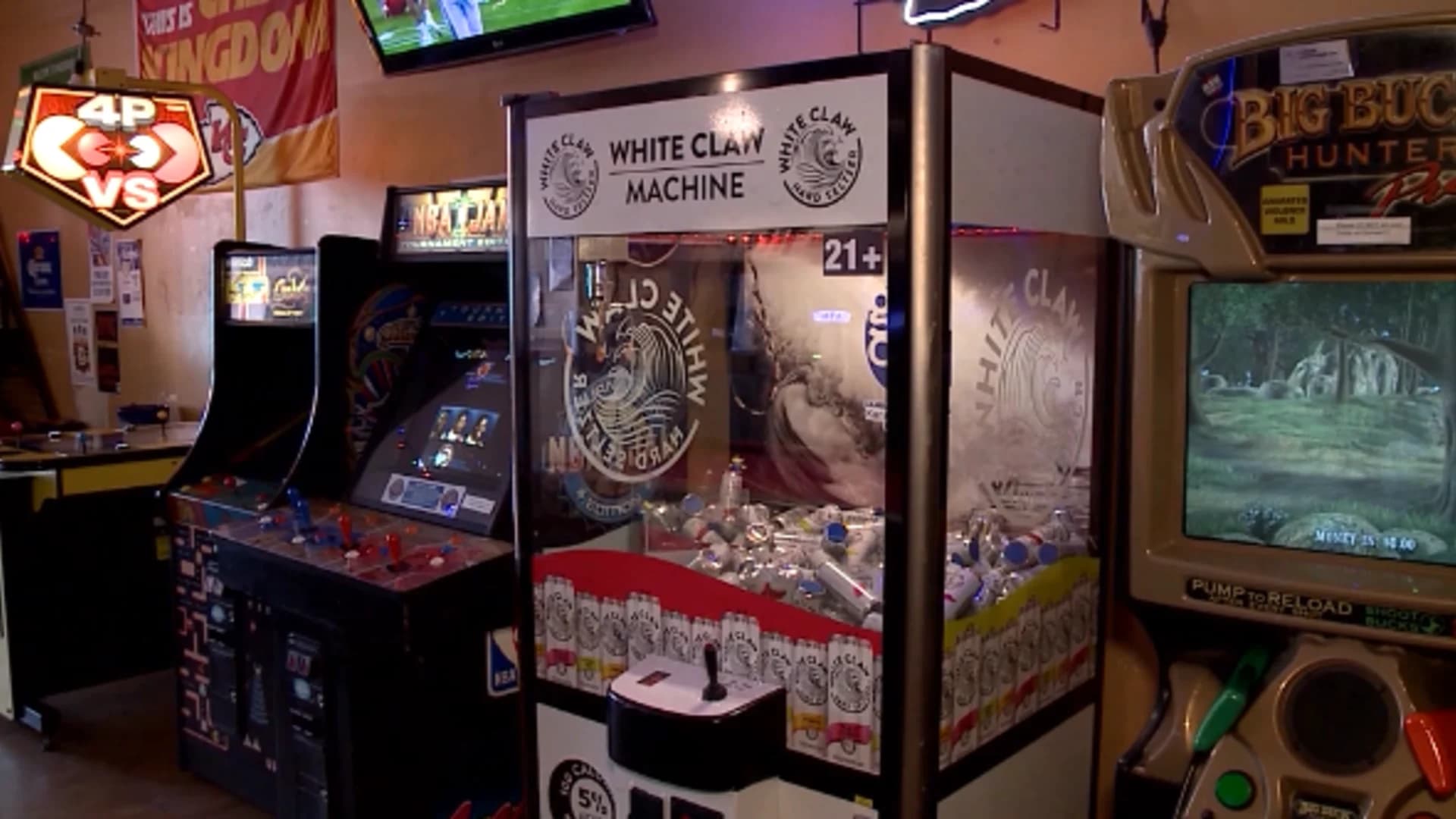 Bar unveils claw machine filled with popular White Claw beverage