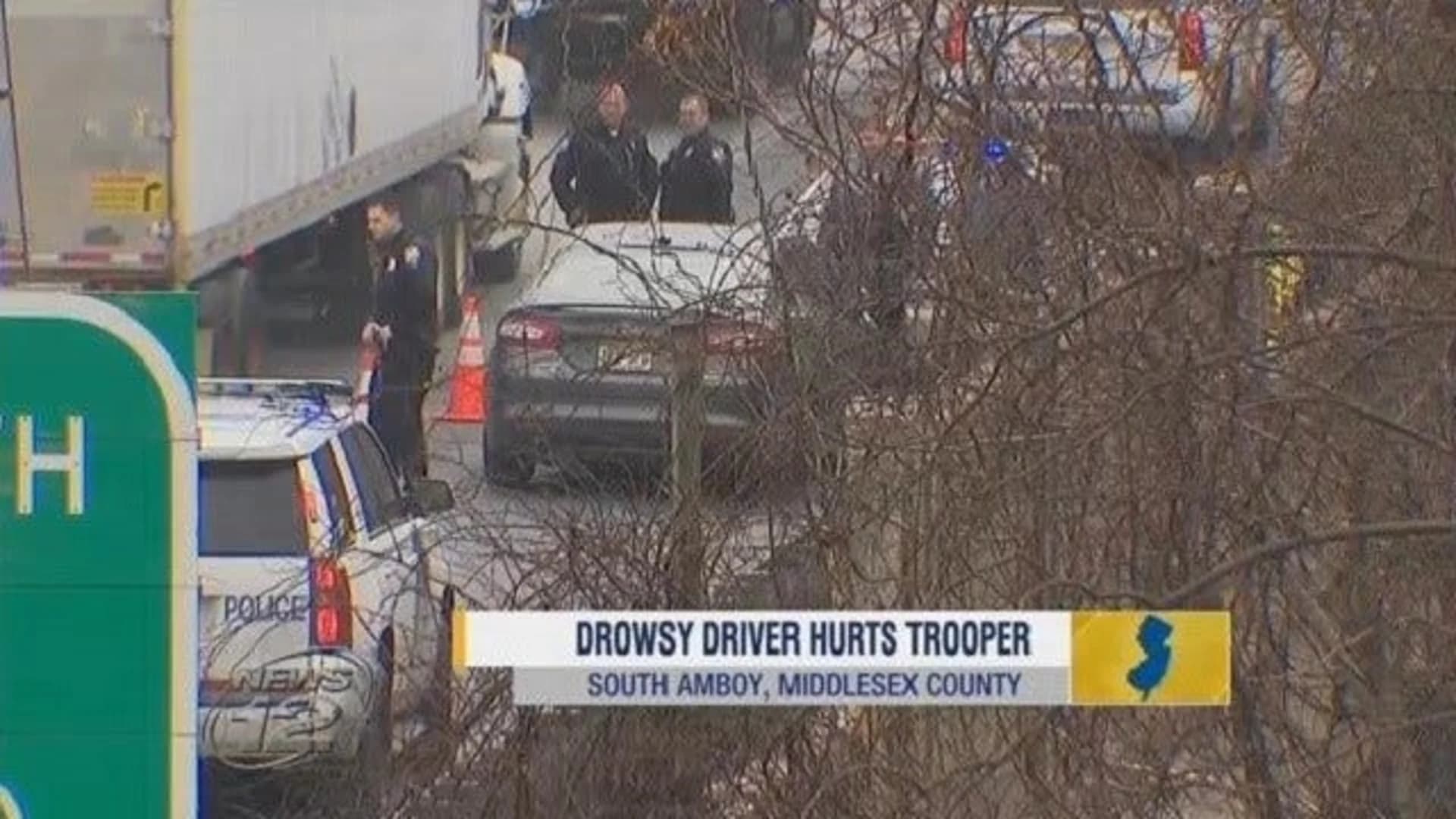Authorities: Dozing driver rear-ends state trooper's cruiser