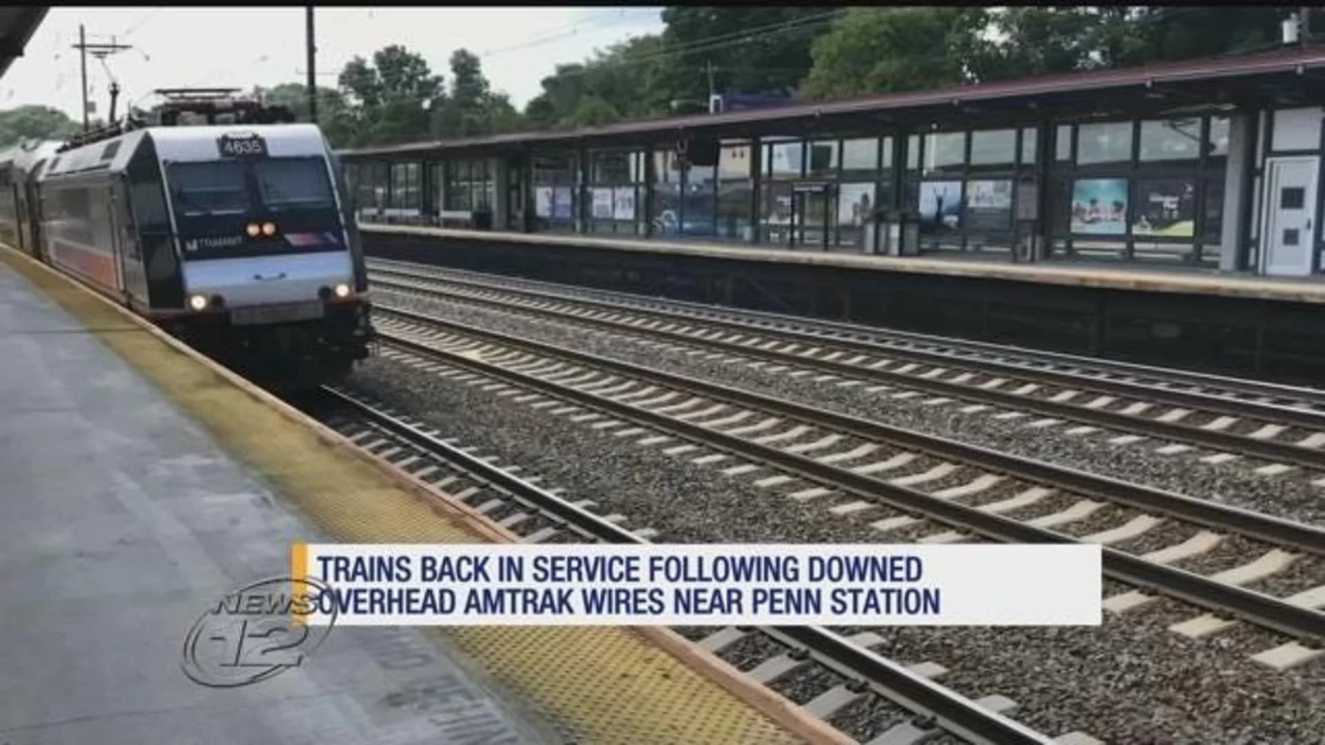NJ Transit service to New York resumes after issues with overhead wires
