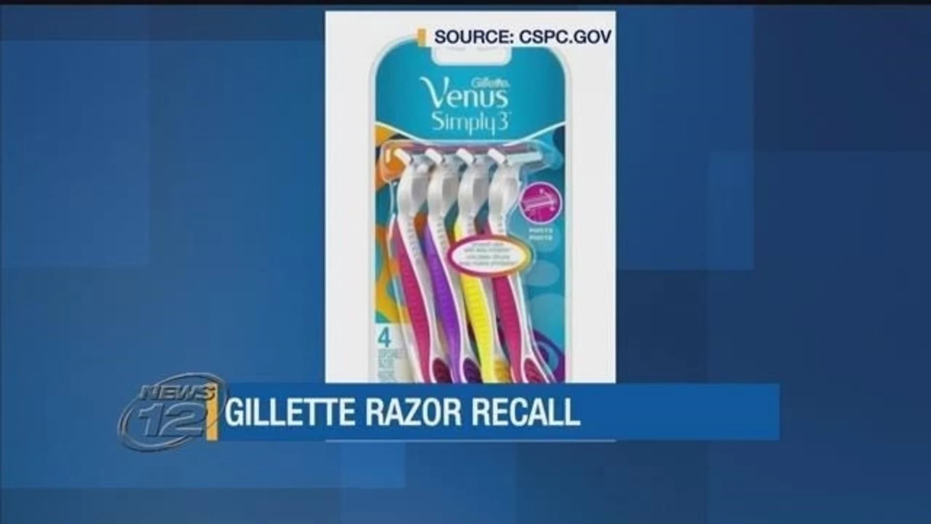 Gillette recalls women’s disposable razors due to laceration hazards