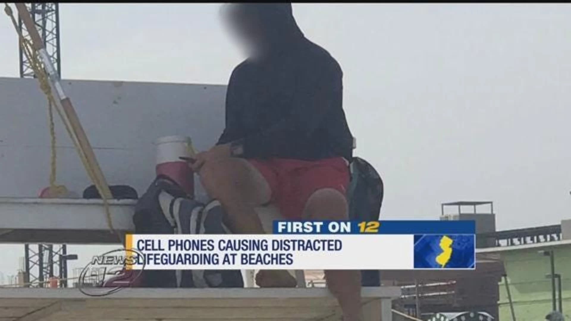 Beach lifeguard disciplined for using phone on duty