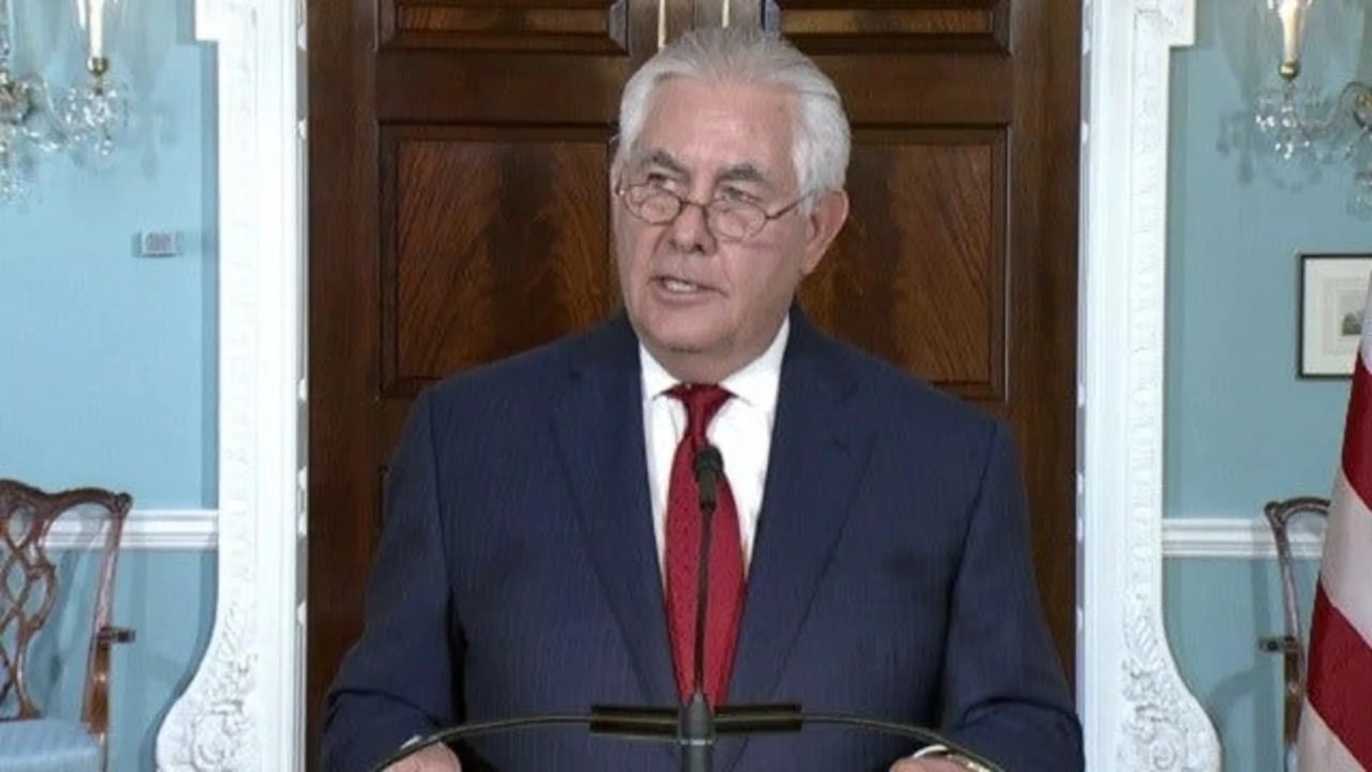 Tillerson denies he weighed resigning or called boss 'moron'