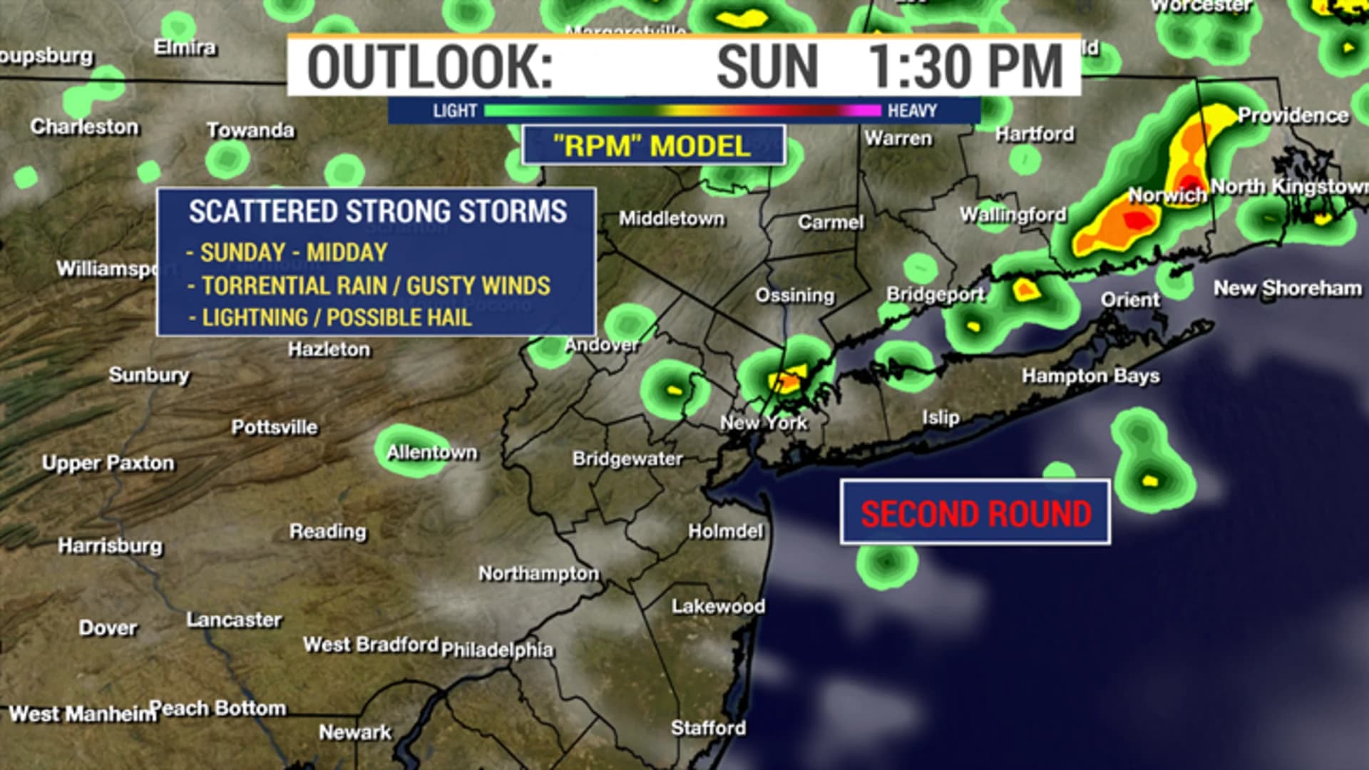 More thunderstorms possible across New Jersey Sunday