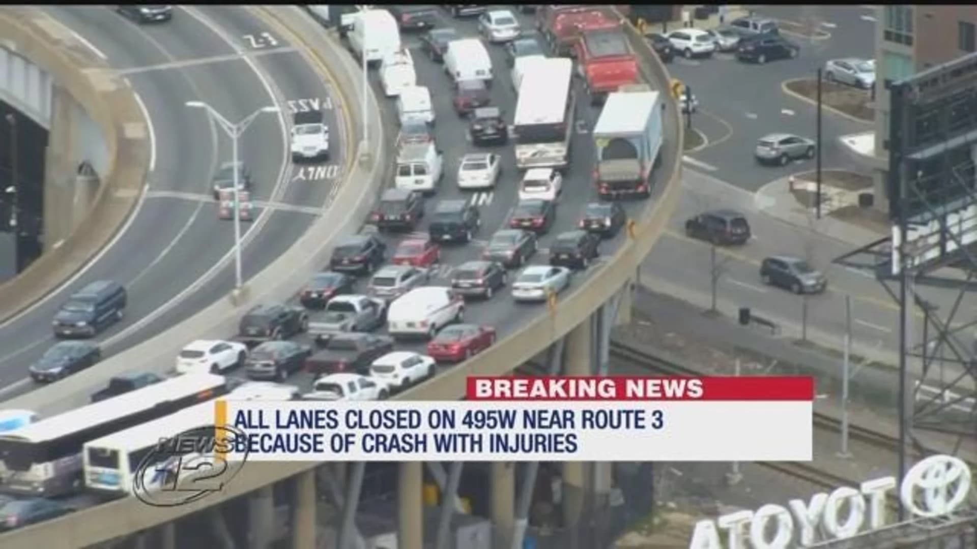 495 westbound reopens in time for rush hour traffic