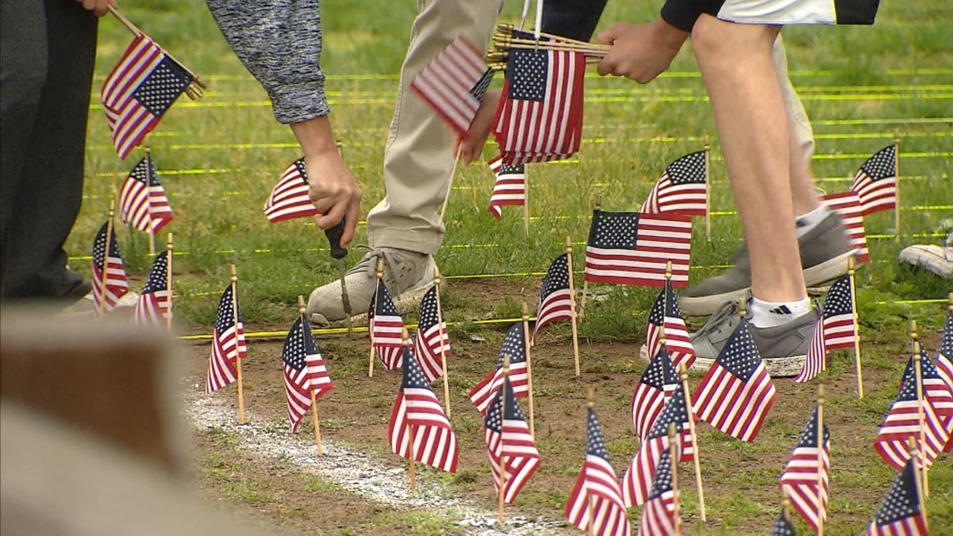 Ramsey students plant ‘Field of Flags’ for Memorial Day