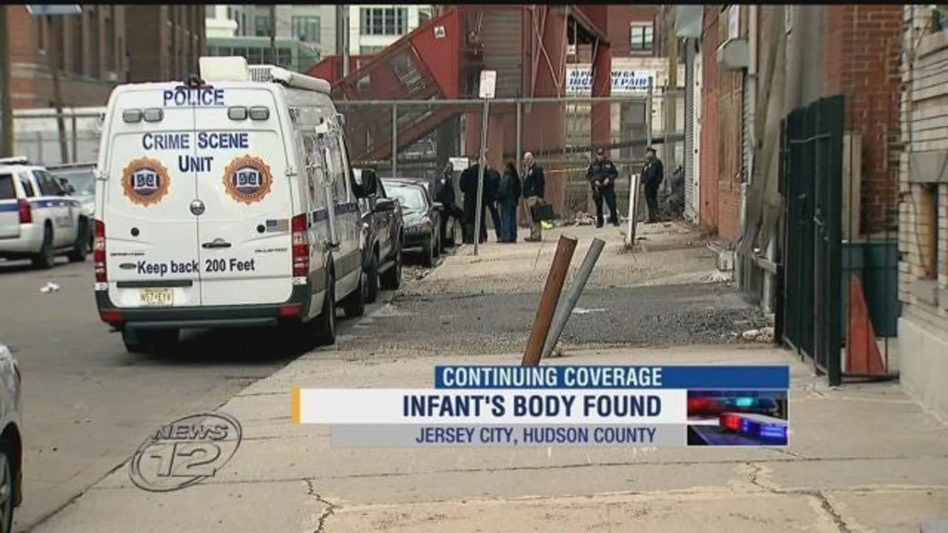Police: Infant's body found near tracks in Jersey City