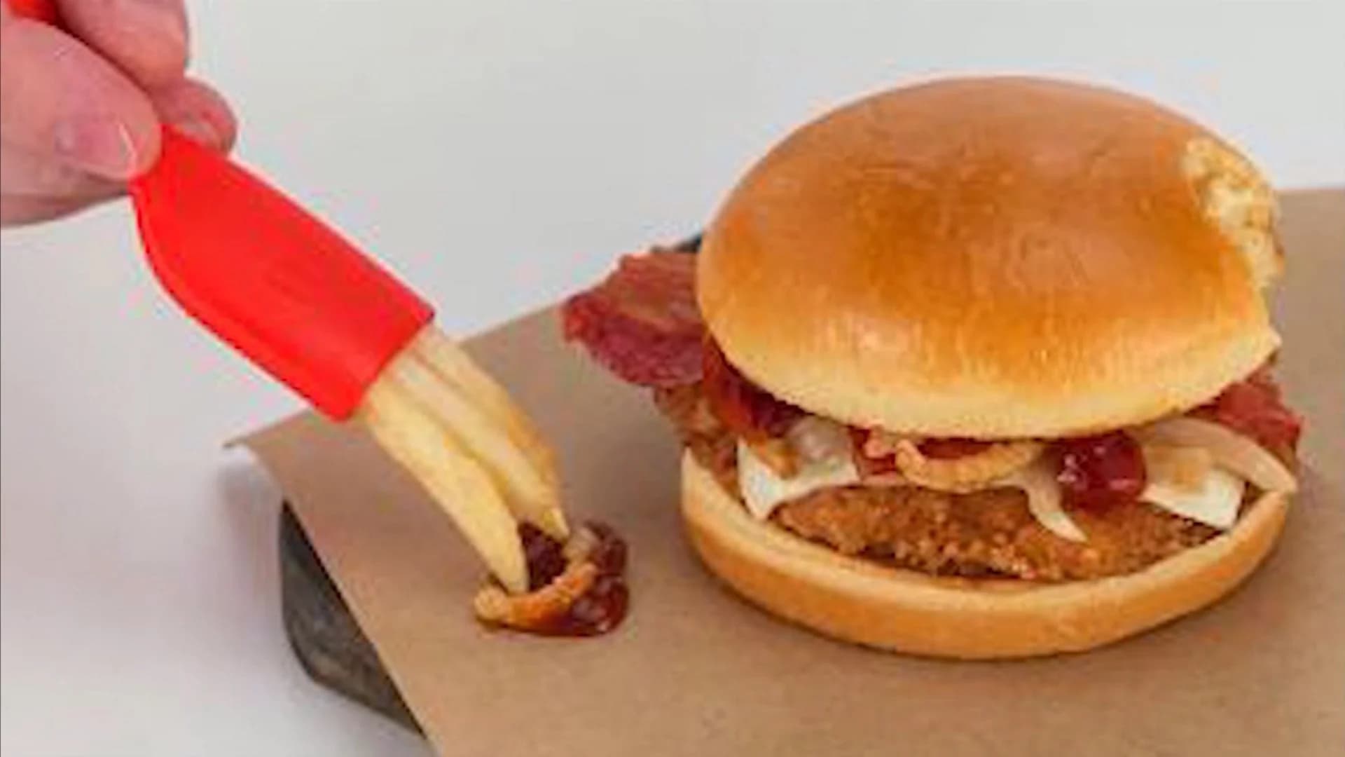 McDonald's touts 'frork' fry utensil to promote new burgers