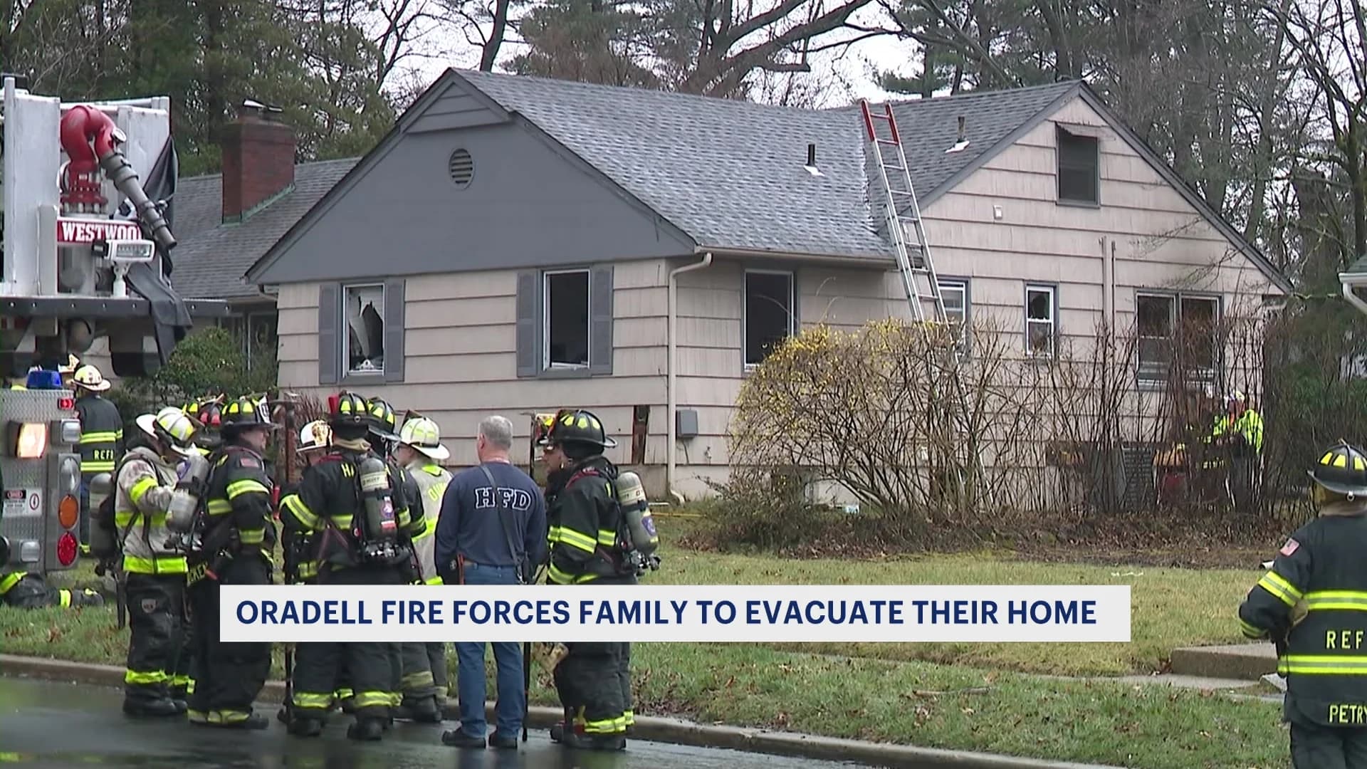 Oradell family forced to evacuate home when fire breaks out in basement