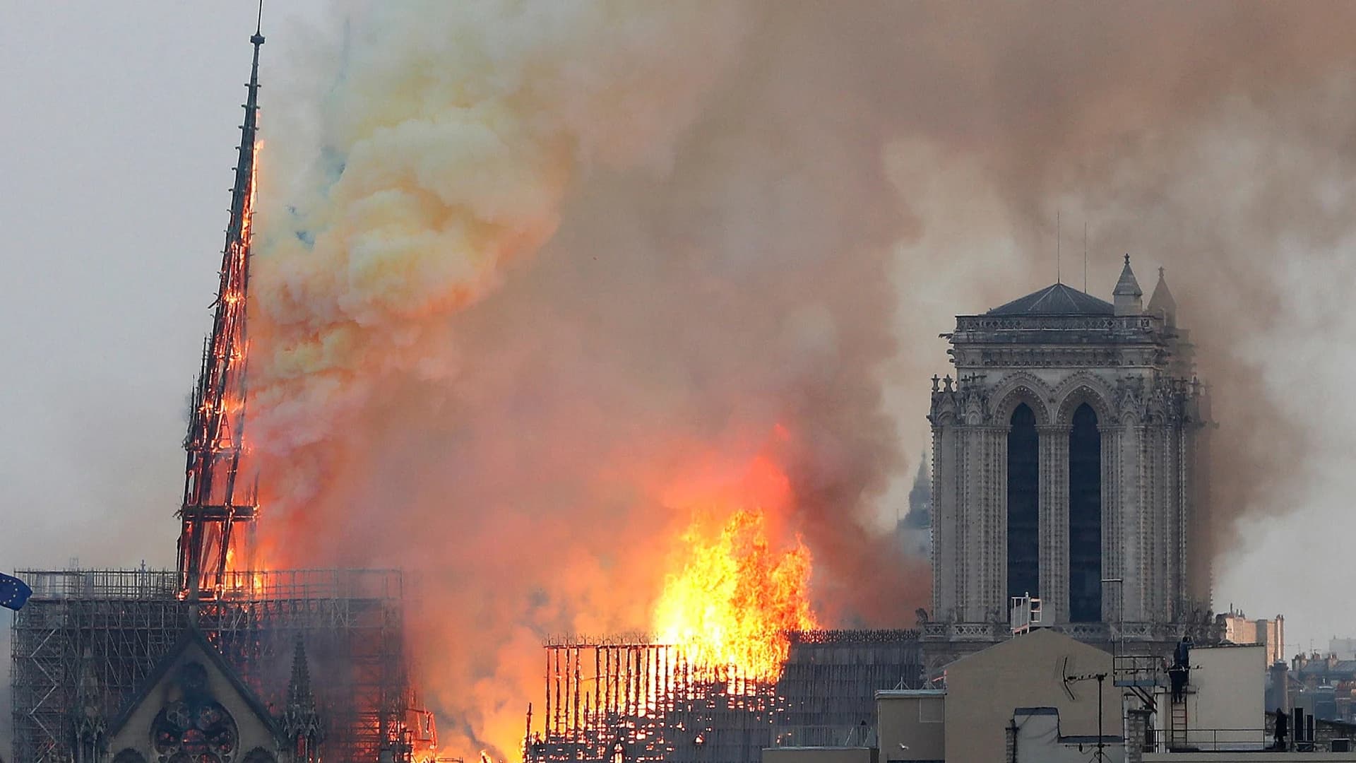 Flames engulf iconic Notre Dame Cathedral in Paris