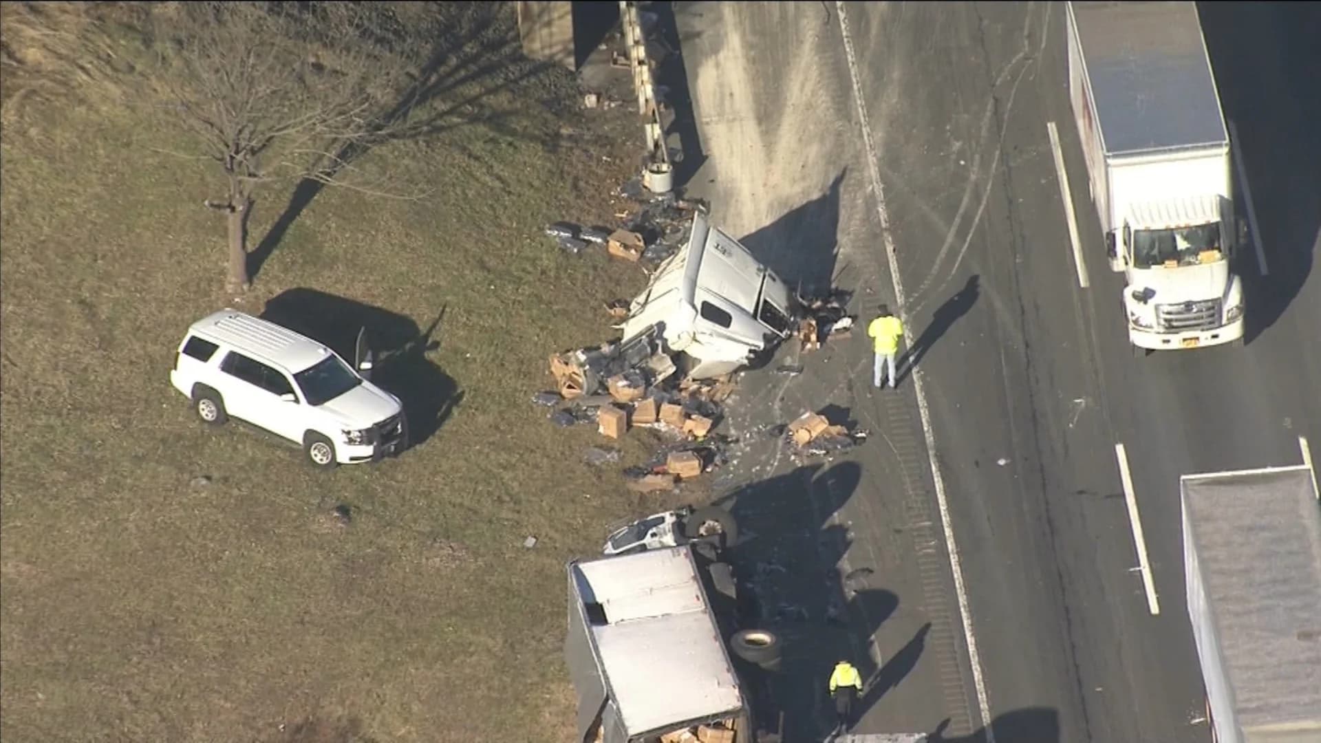 Multi-vehicle crash closes lanes, causes delays on New Jersey Turnpike