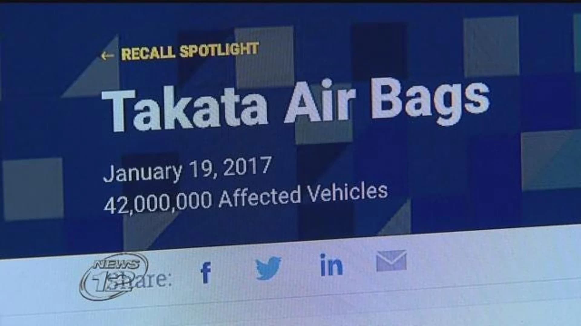 Consumer Alert: You may be driving with recycled airbags