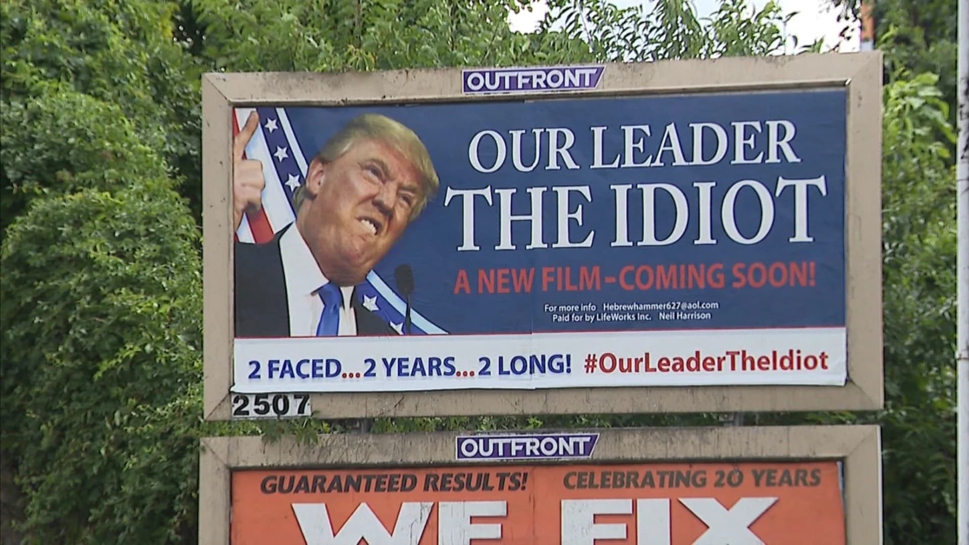 Officials: Township has no control over anti-Trump billboard