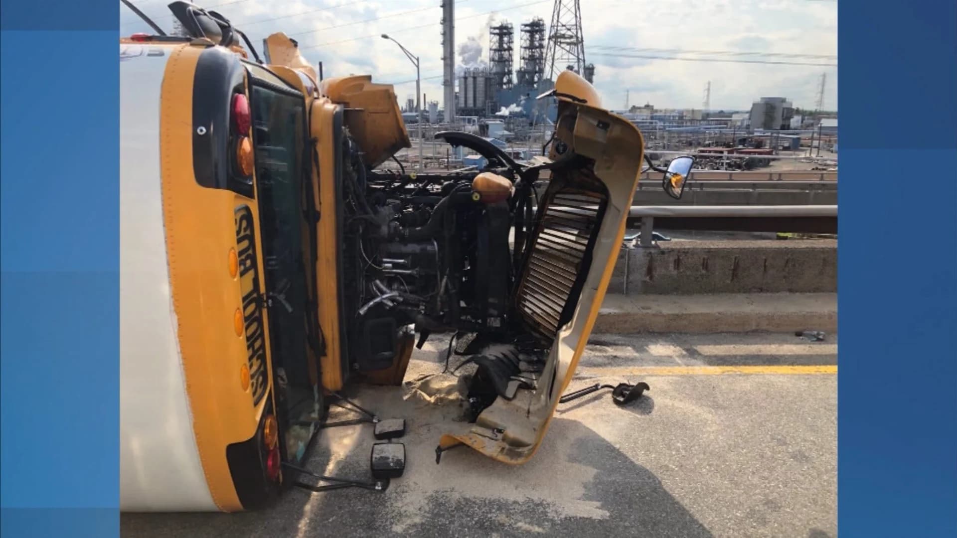 Photos: NJ Turnpike school bus crash
