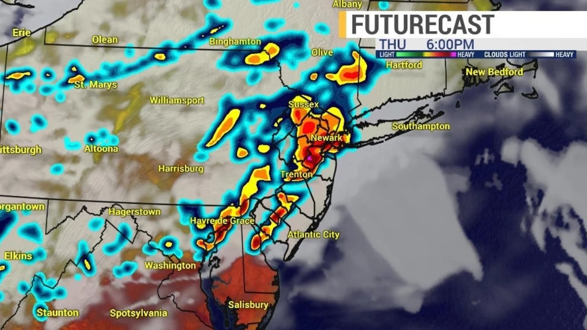 New Jersey warned of thunderstorm, flooding threats