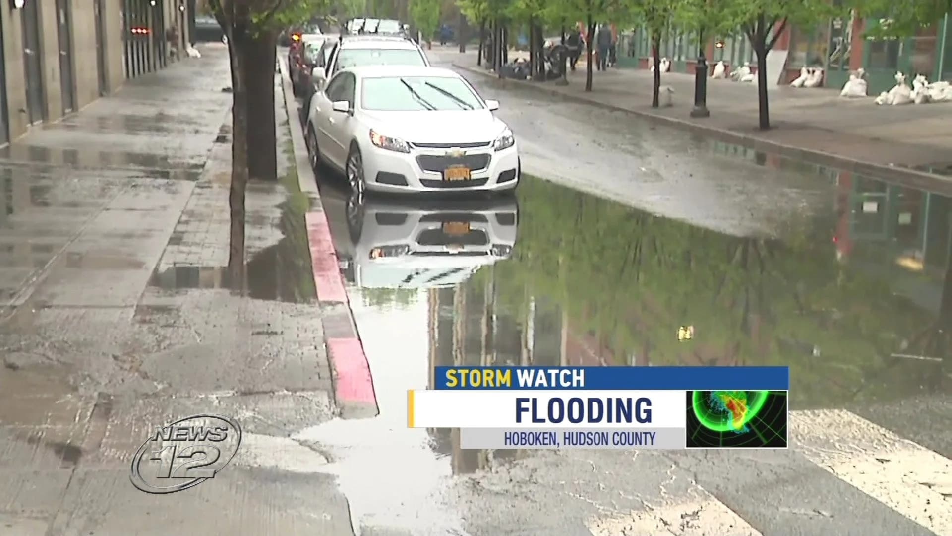 Flooding slows travel in Hoboken