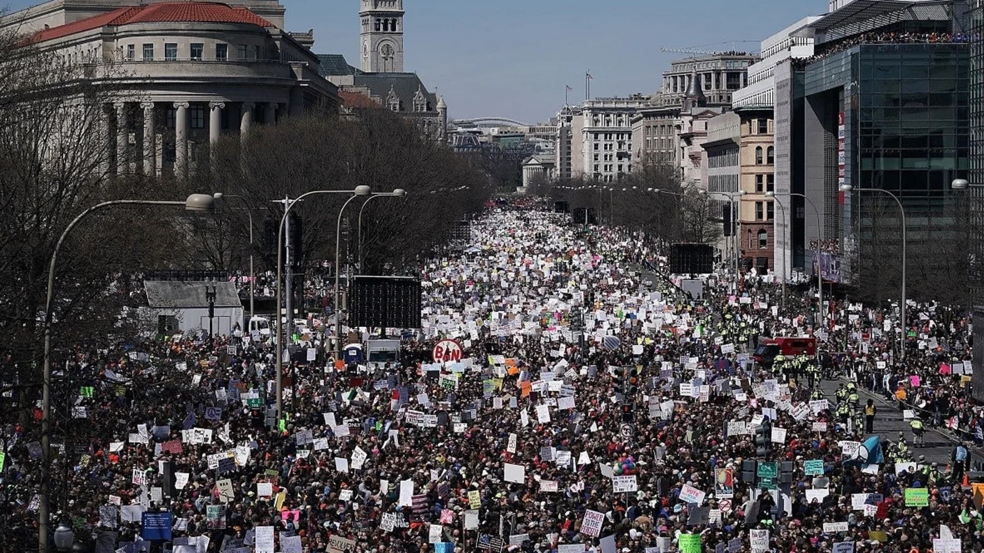'Vote them out!': Hundreds of thousands demand gun control