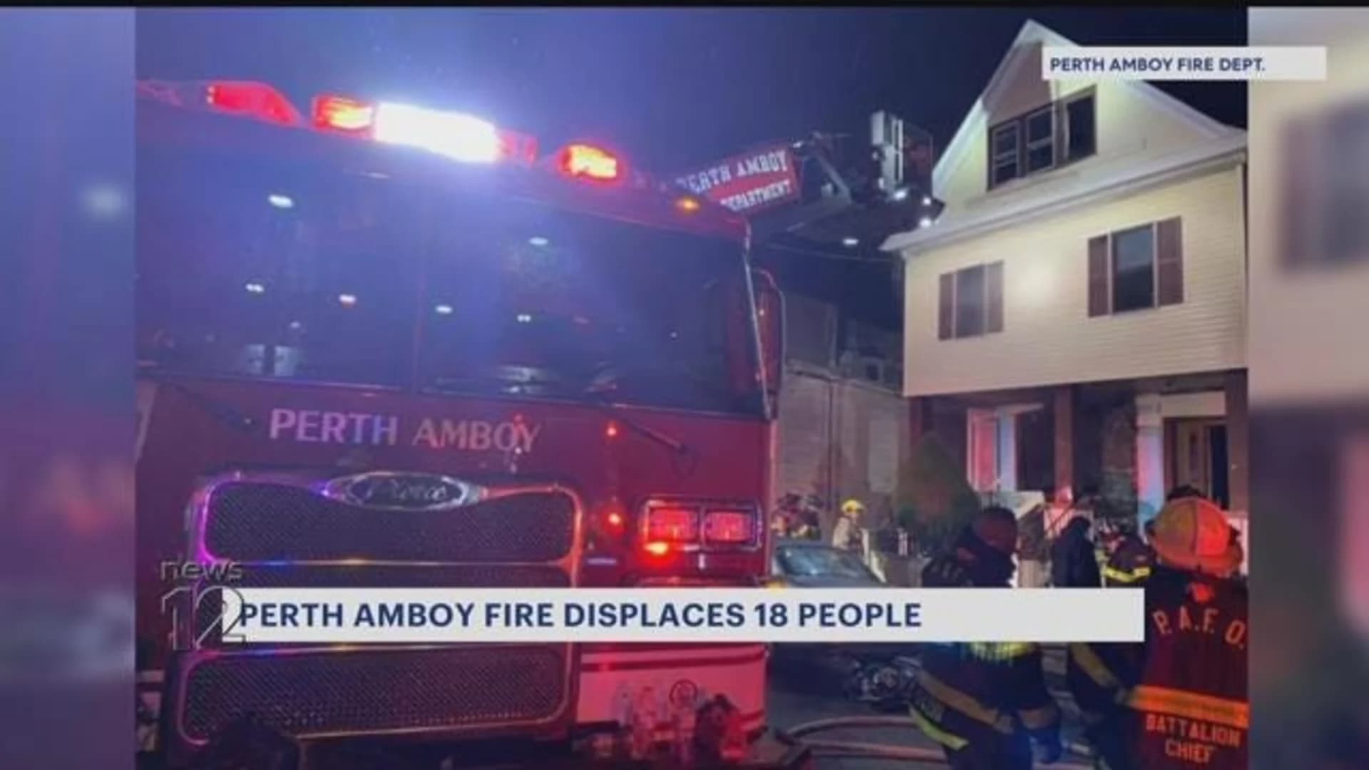 Officials: 4 hurt, 18 displaced as fire destroys Perth Amboy home