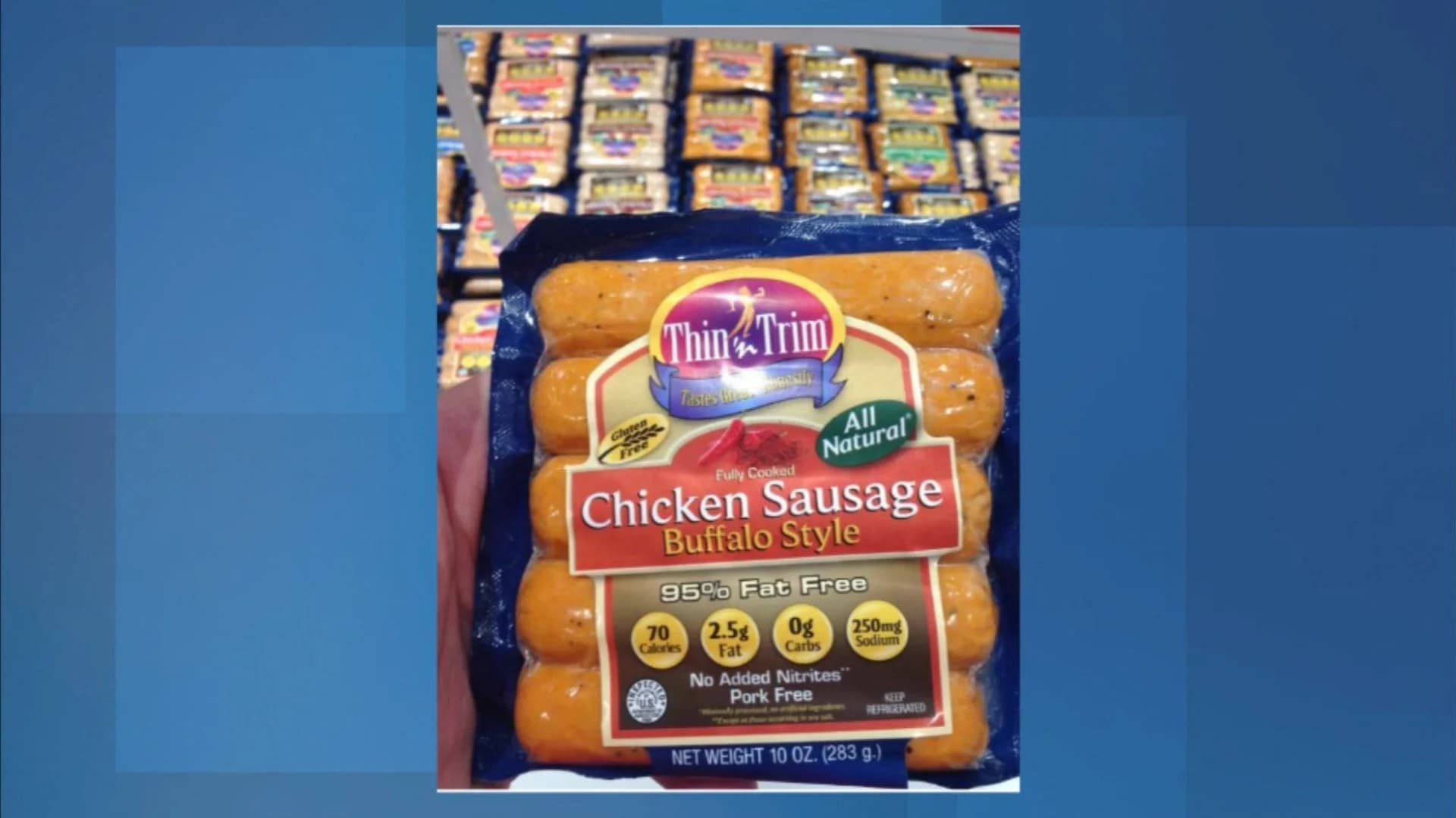 32,000 pounds of cooked chicken sausage being recalled