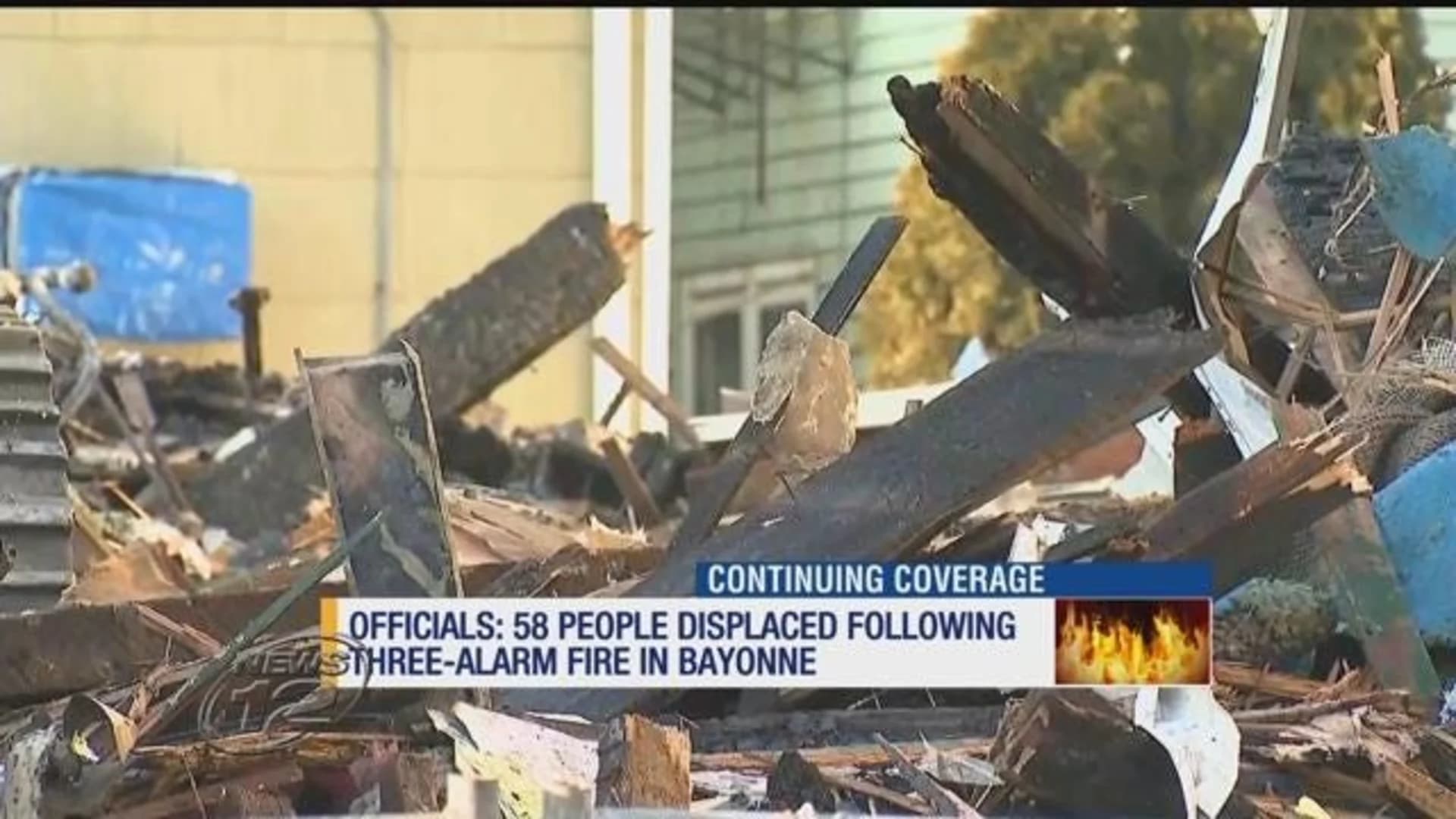 5-alarm fire rips through 3 Bayonne homes; dozens displaced