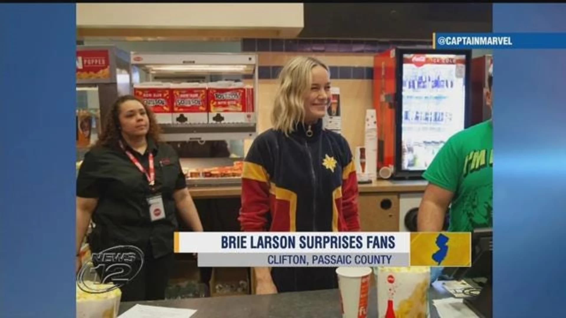 'Captain Marvel' star surprises fans at Clifton movie theater