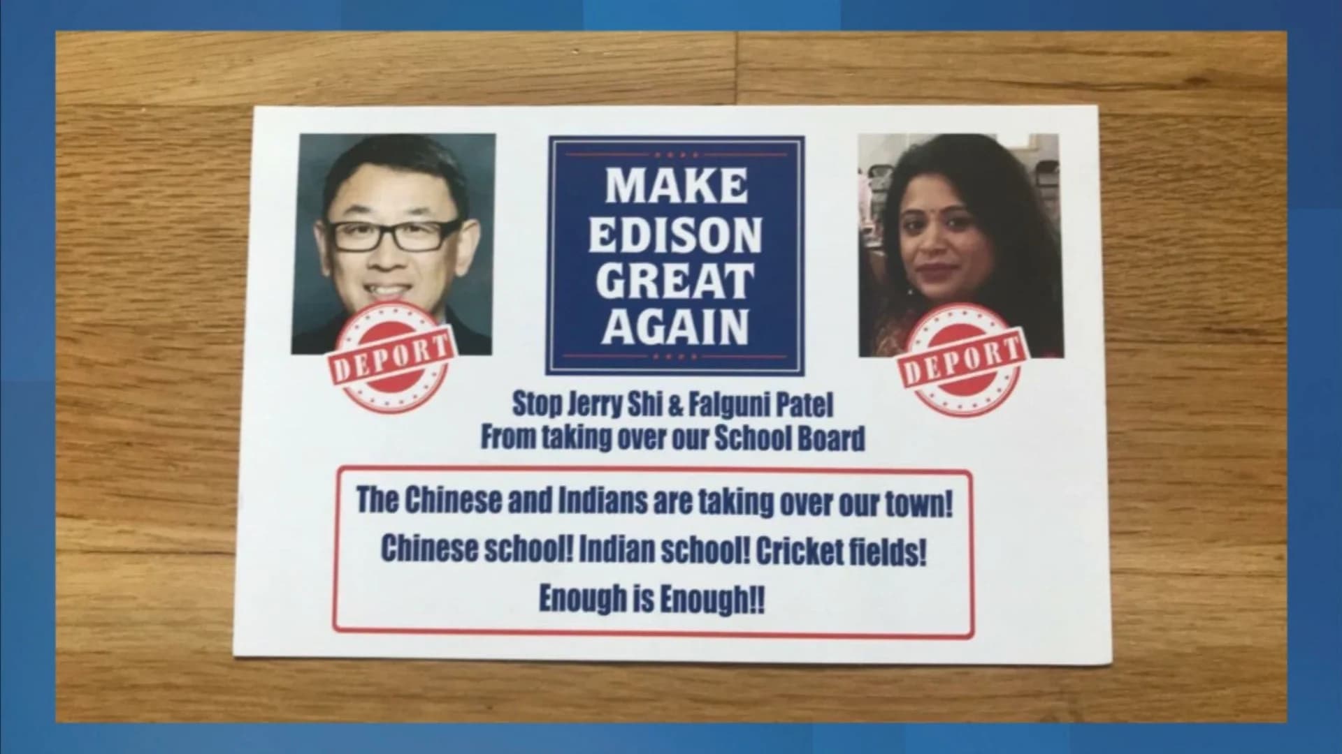 Edison residents receive racist school board election ads