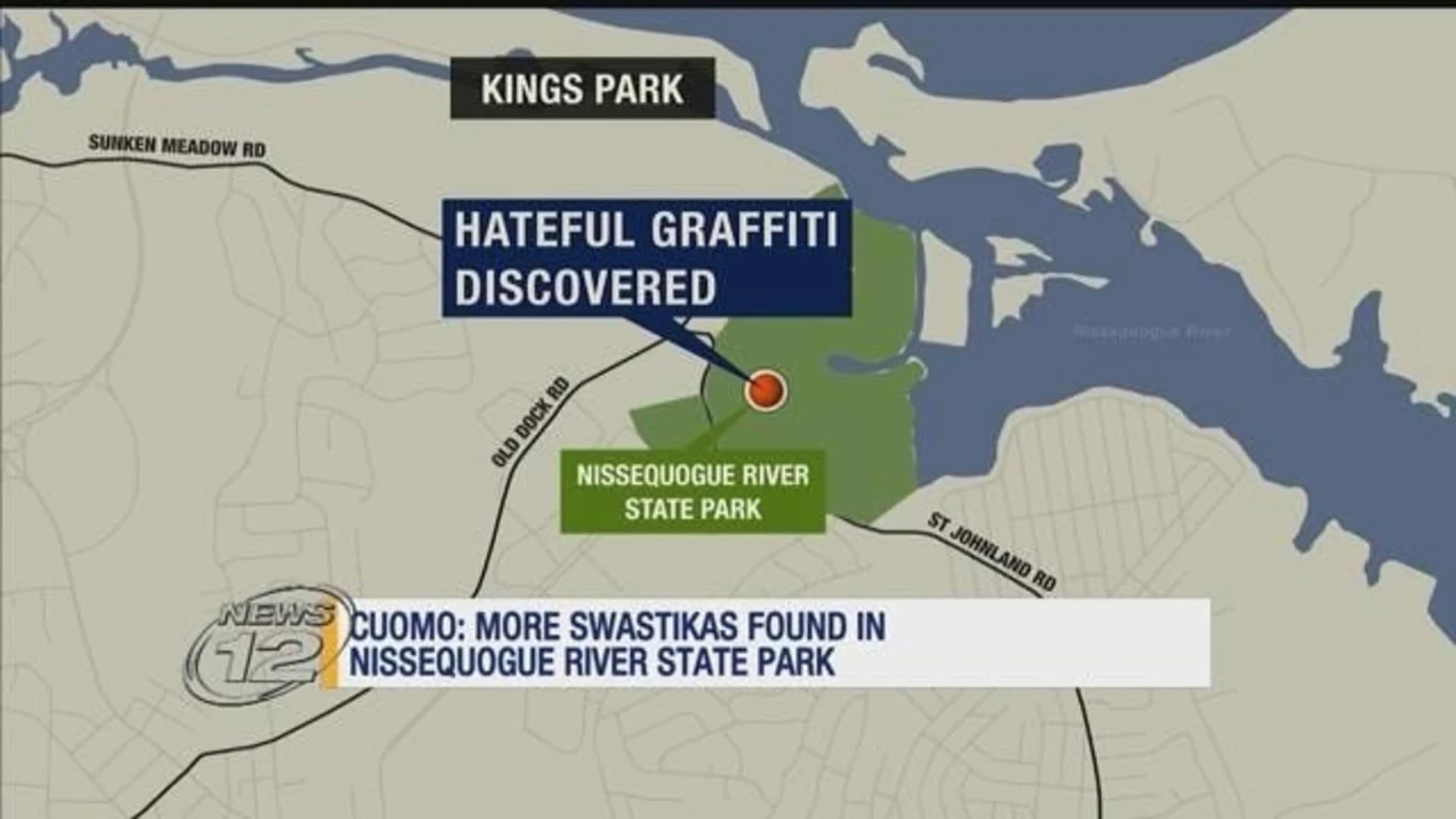 Cuomo: More swastikas found at Nissequogue River State Park