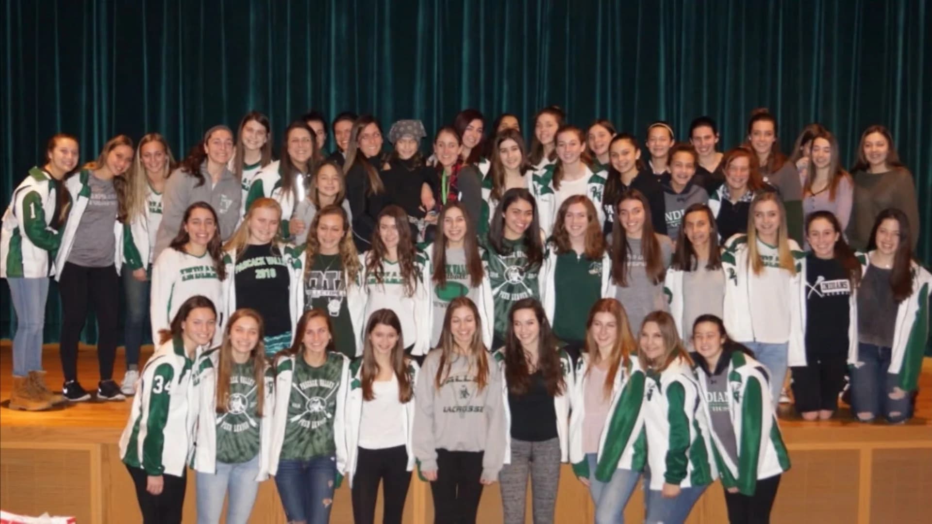 Pascack Valley High School lacrosse team ‘adopts’ 8-year-old girl battling brain cancer