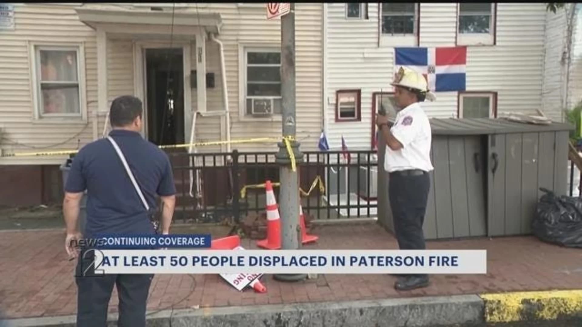 Officials: At least 62 displaced after fire tears through several buildings in Paterson