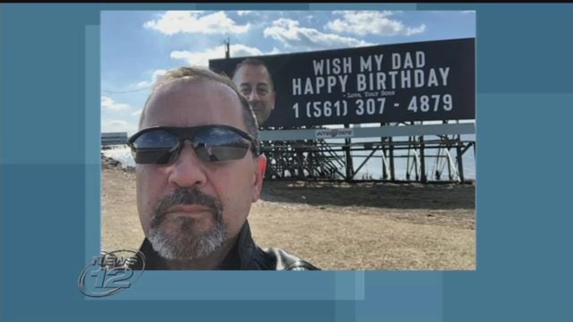 Sons post father’s phone number on billboard to get him birthday wishes