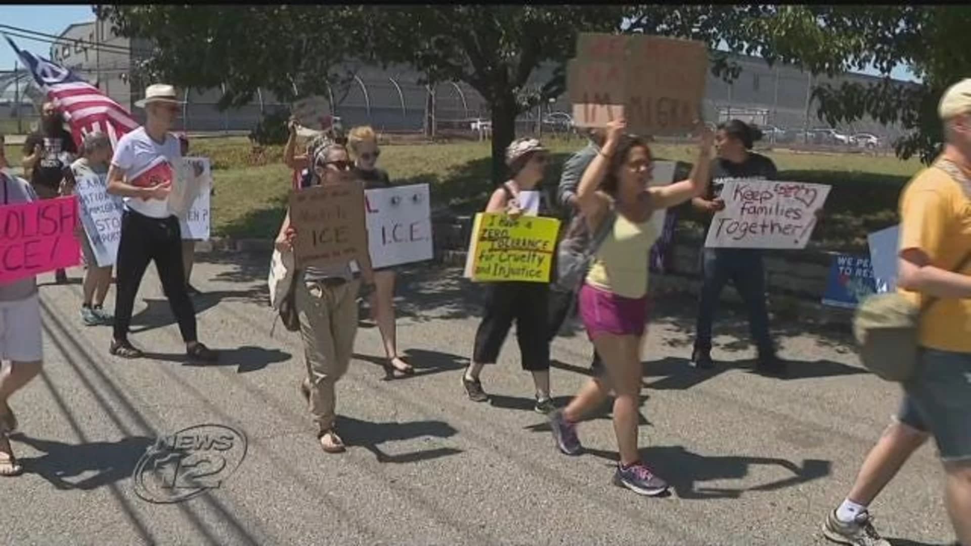 Rally held at Essex County Jail to protest ICE, immigration policies