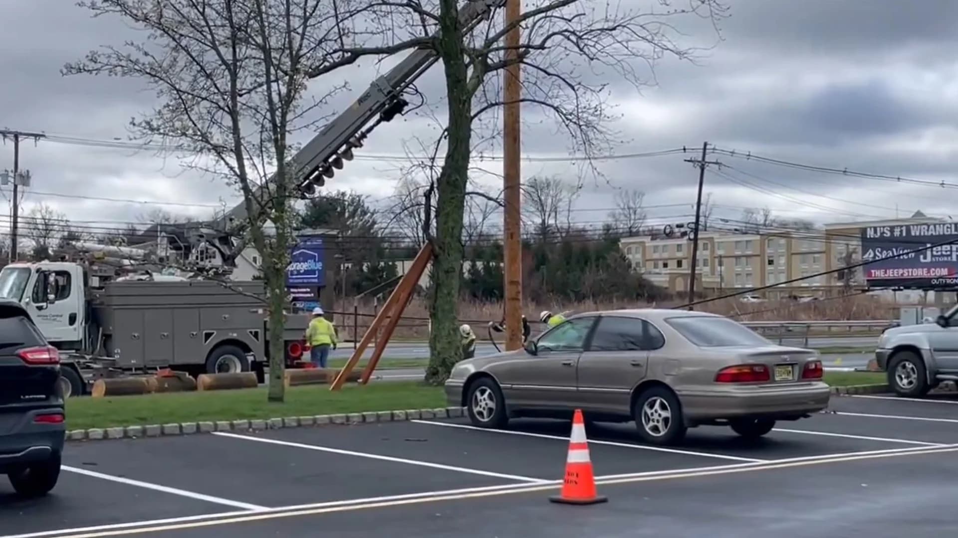 Route 36 reopens in Monmouth County after storm knocks down utility poles