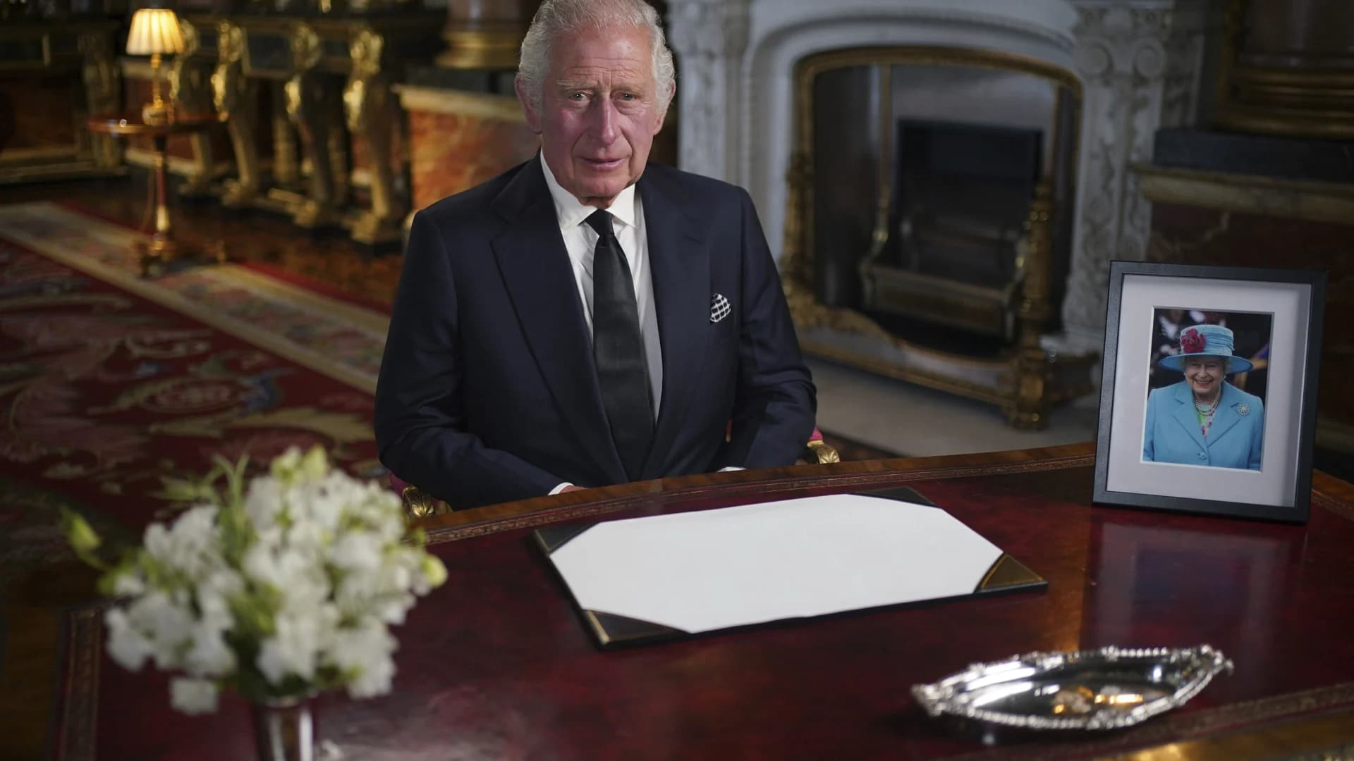 King Charles III, in first address, vows 'lifelong service'