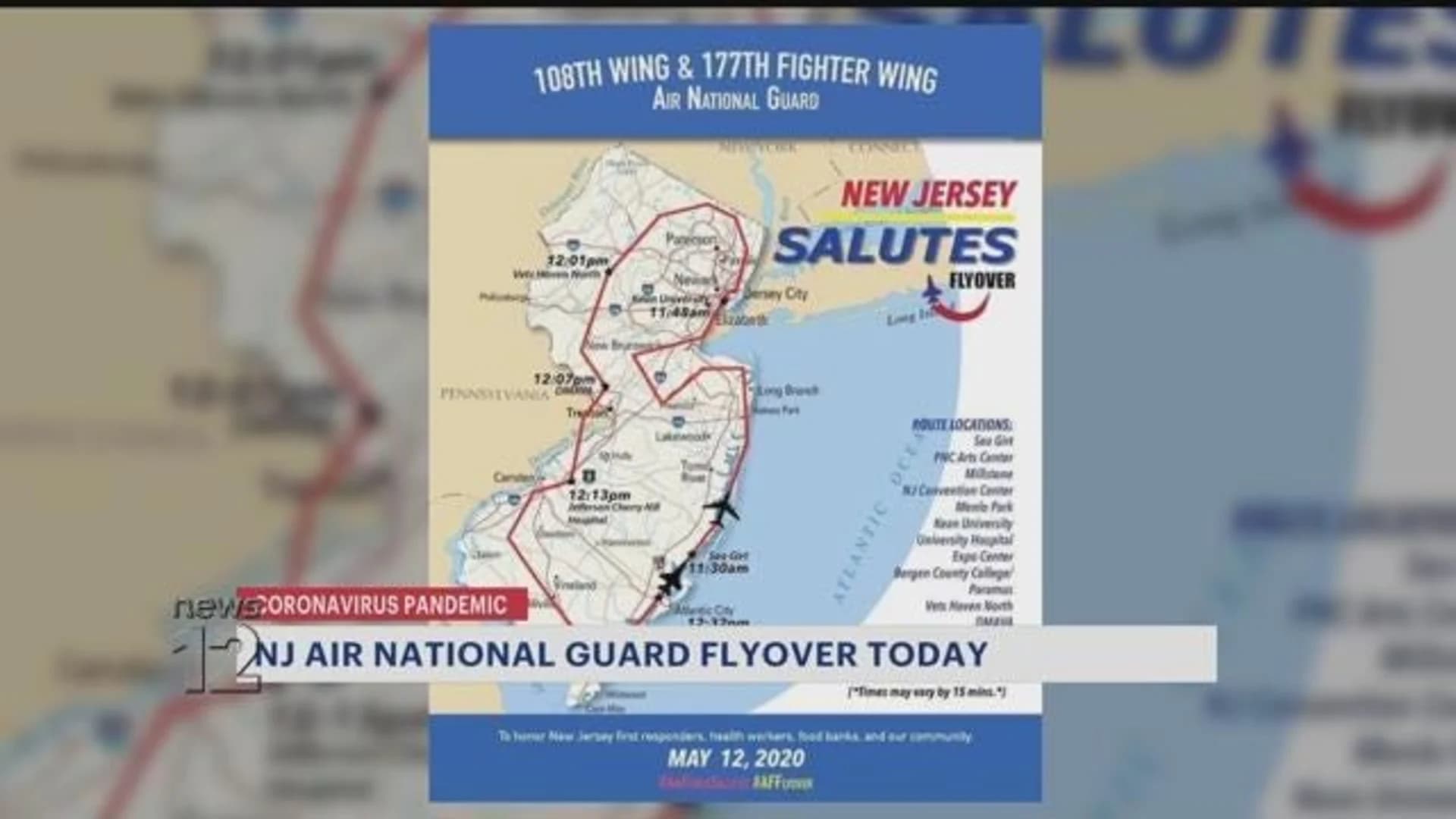 New Jersey Air National Guard conducts flyover to honor front-line workers