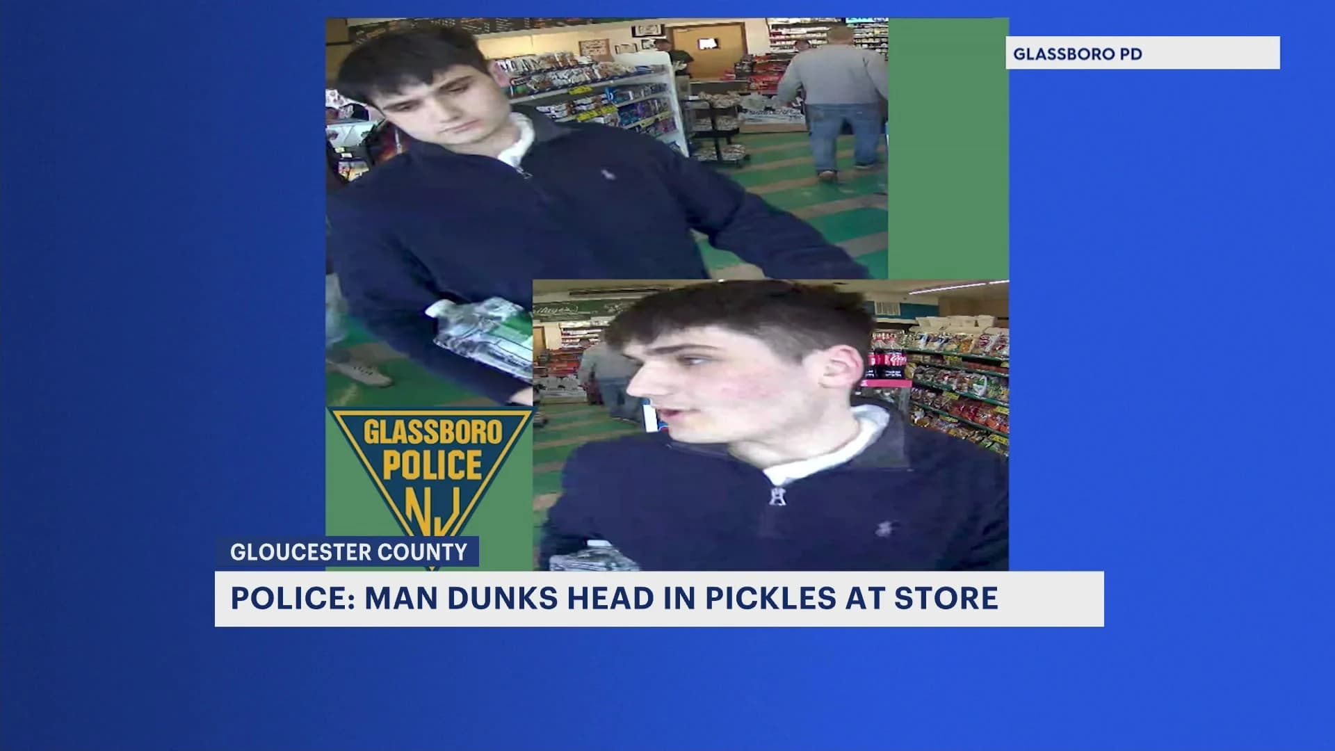Police: Man dunked head in pickle-filled bin at South Jersey store