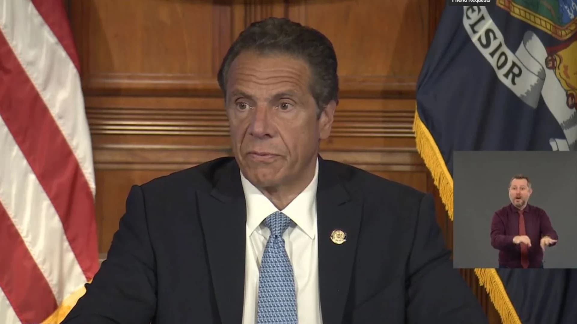 Gov. Cuomo holds news briefing in New York ahead of Isaias