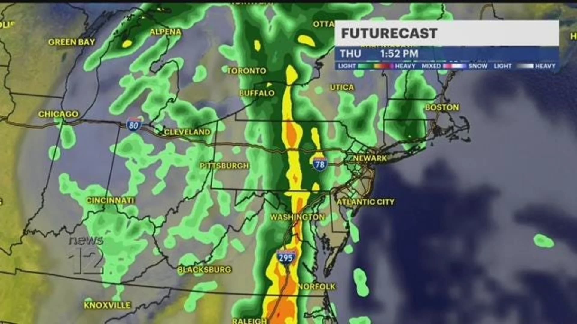Strong wind and heavy rain move through New Jersey