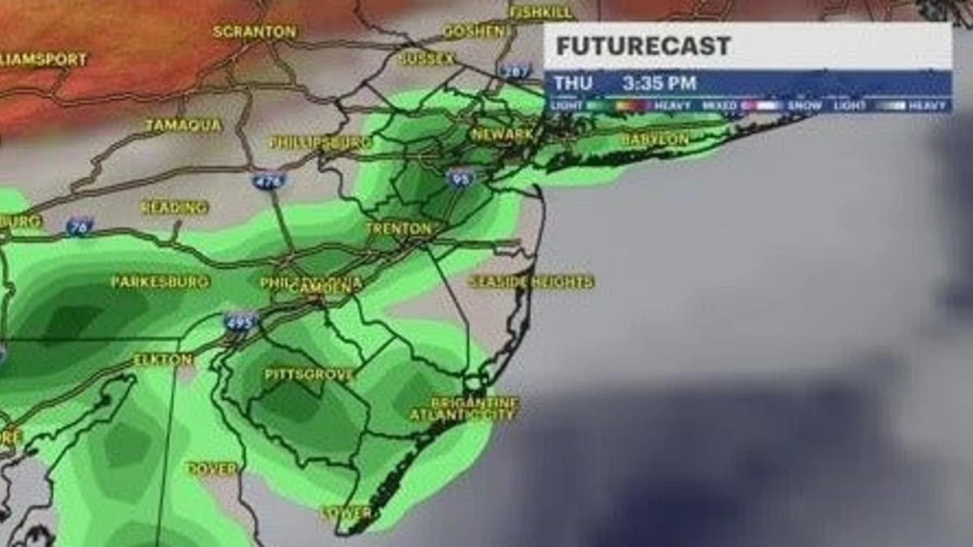 Flash flood watches in effect as rain and thunderstorms cross over South Jersey