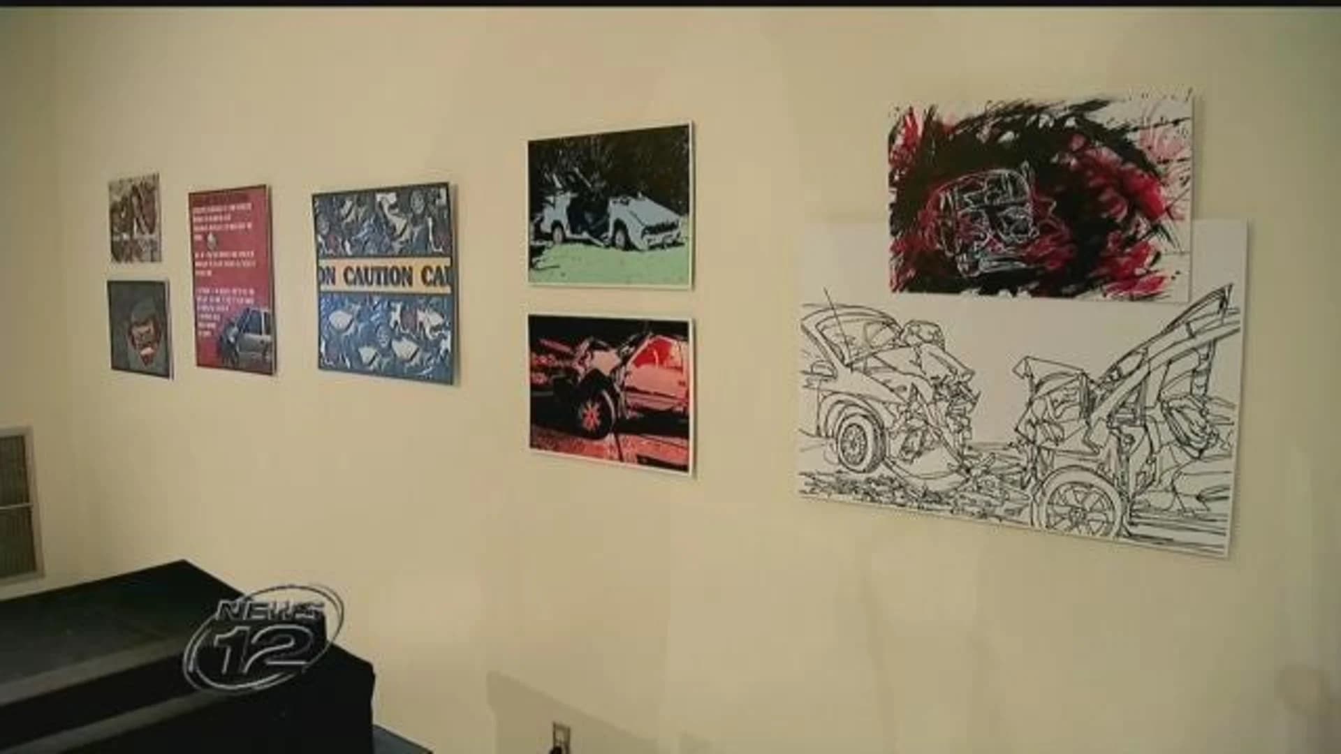 High School art exhibit highlights dangers of distracted driving