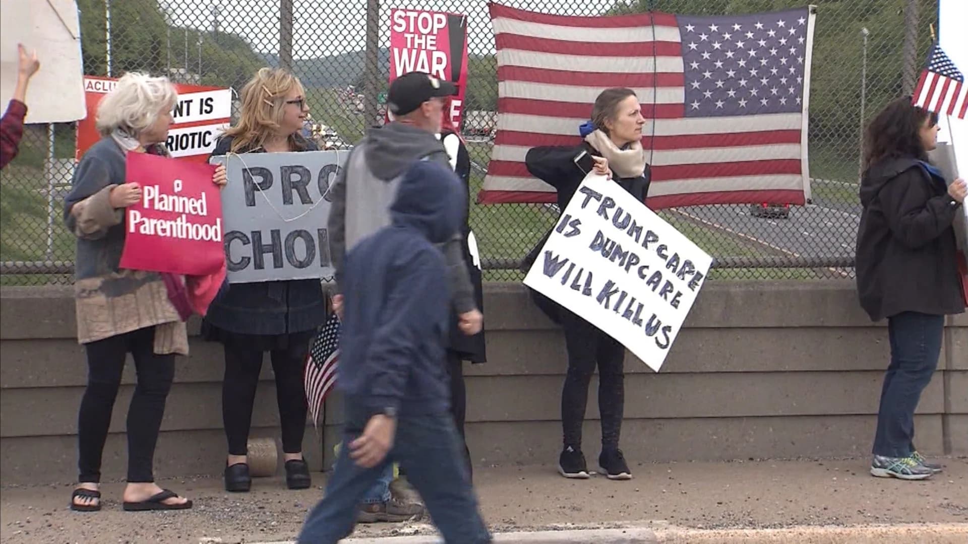 President Trump's possible visit to Bedminster sparks protests