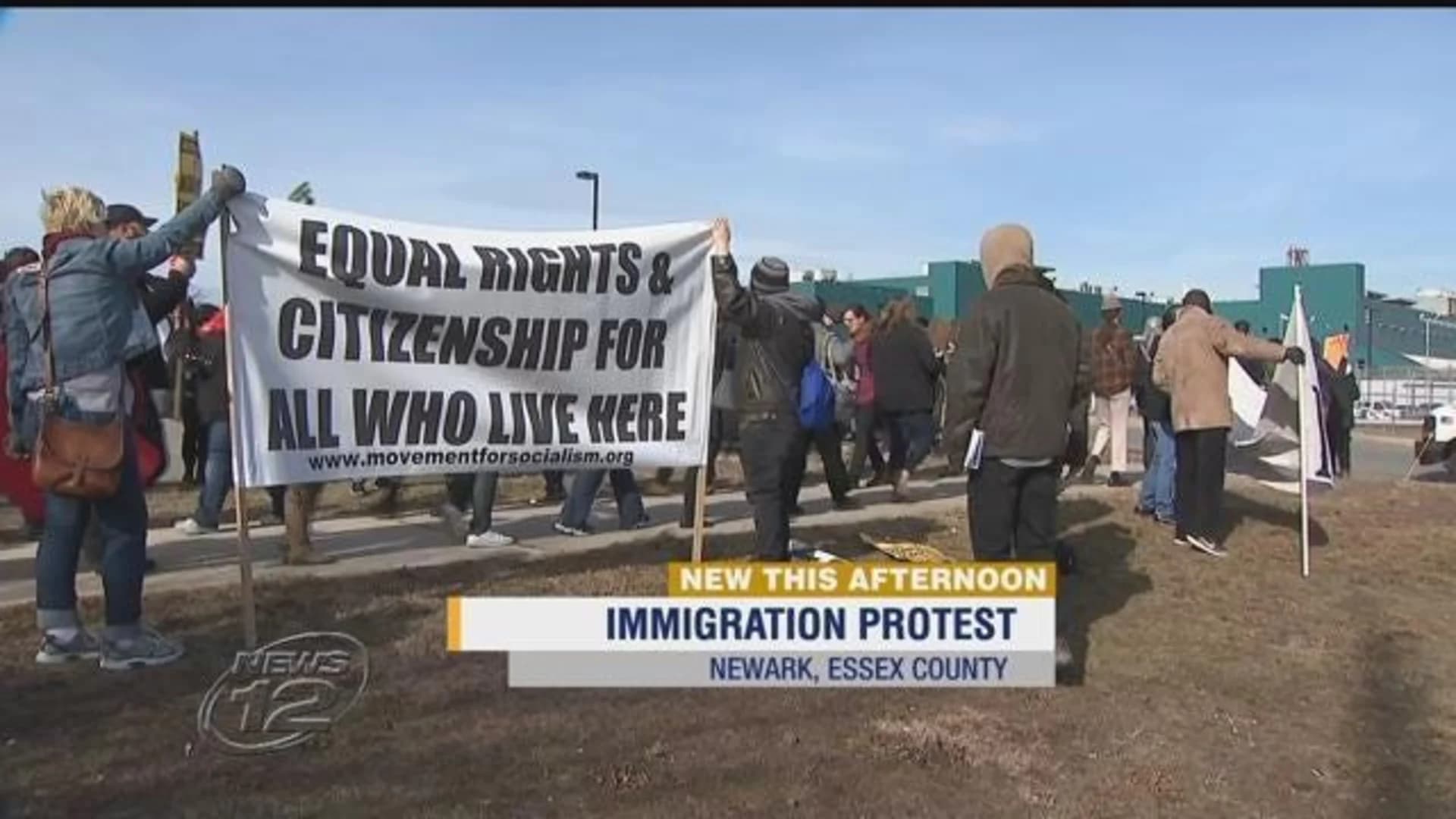 Coalition protests jailing of immigrants in Newark