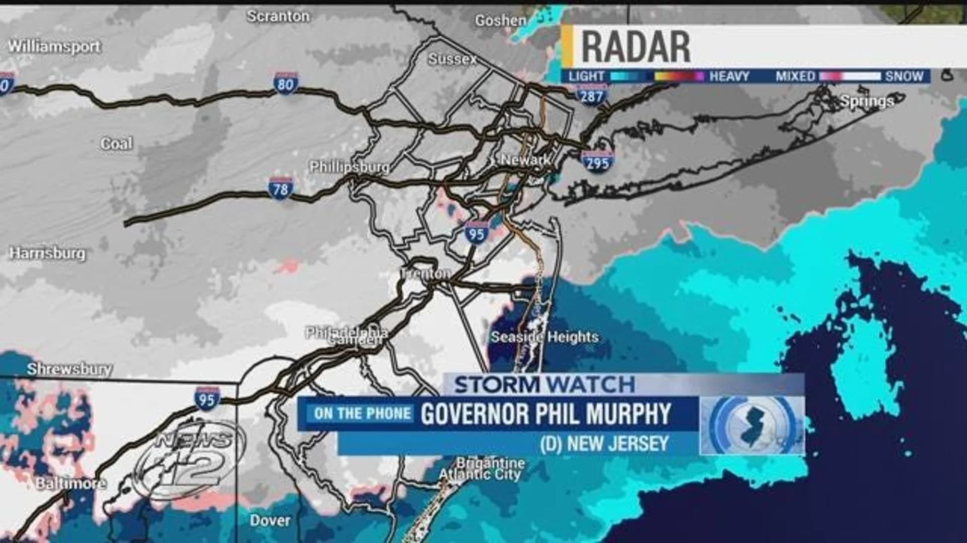 News 12 speaks to Gov. Phil Murphy about snow prep