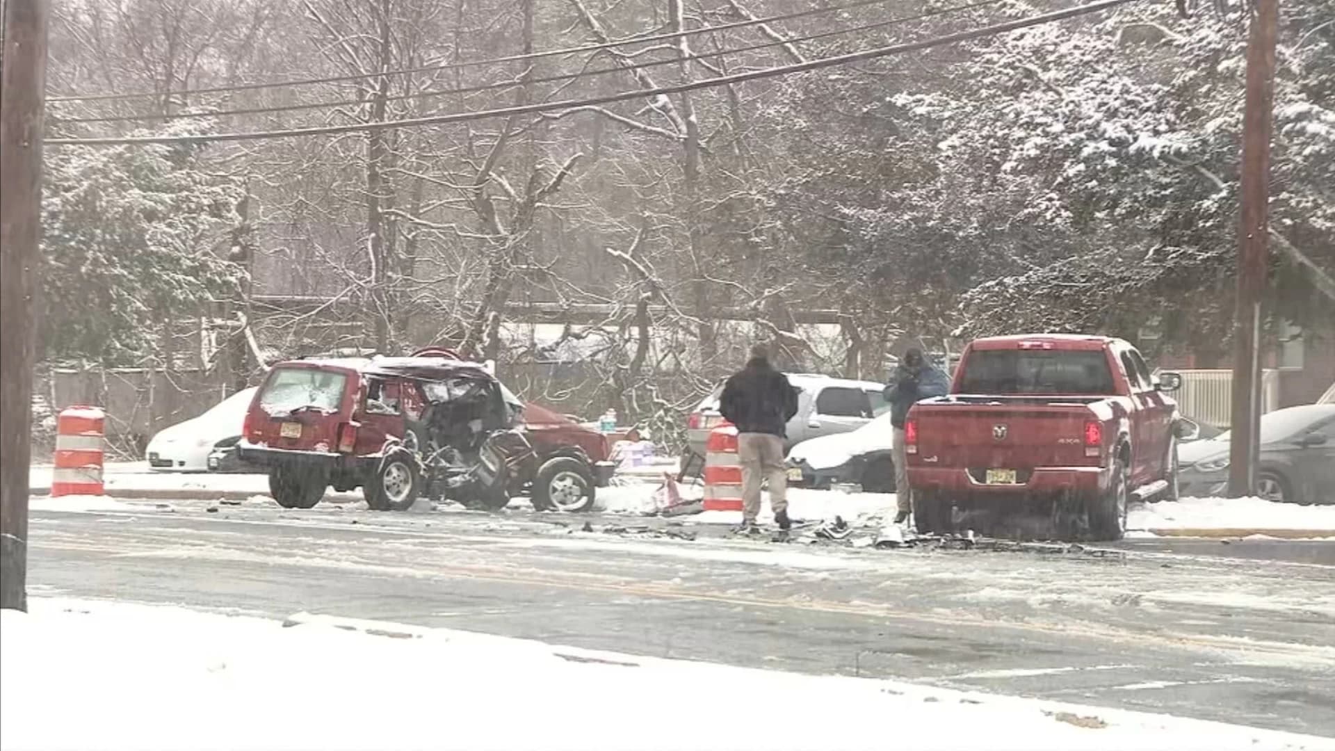 Police: 2 killed in vehicle crash amid winter storm in Pemberton