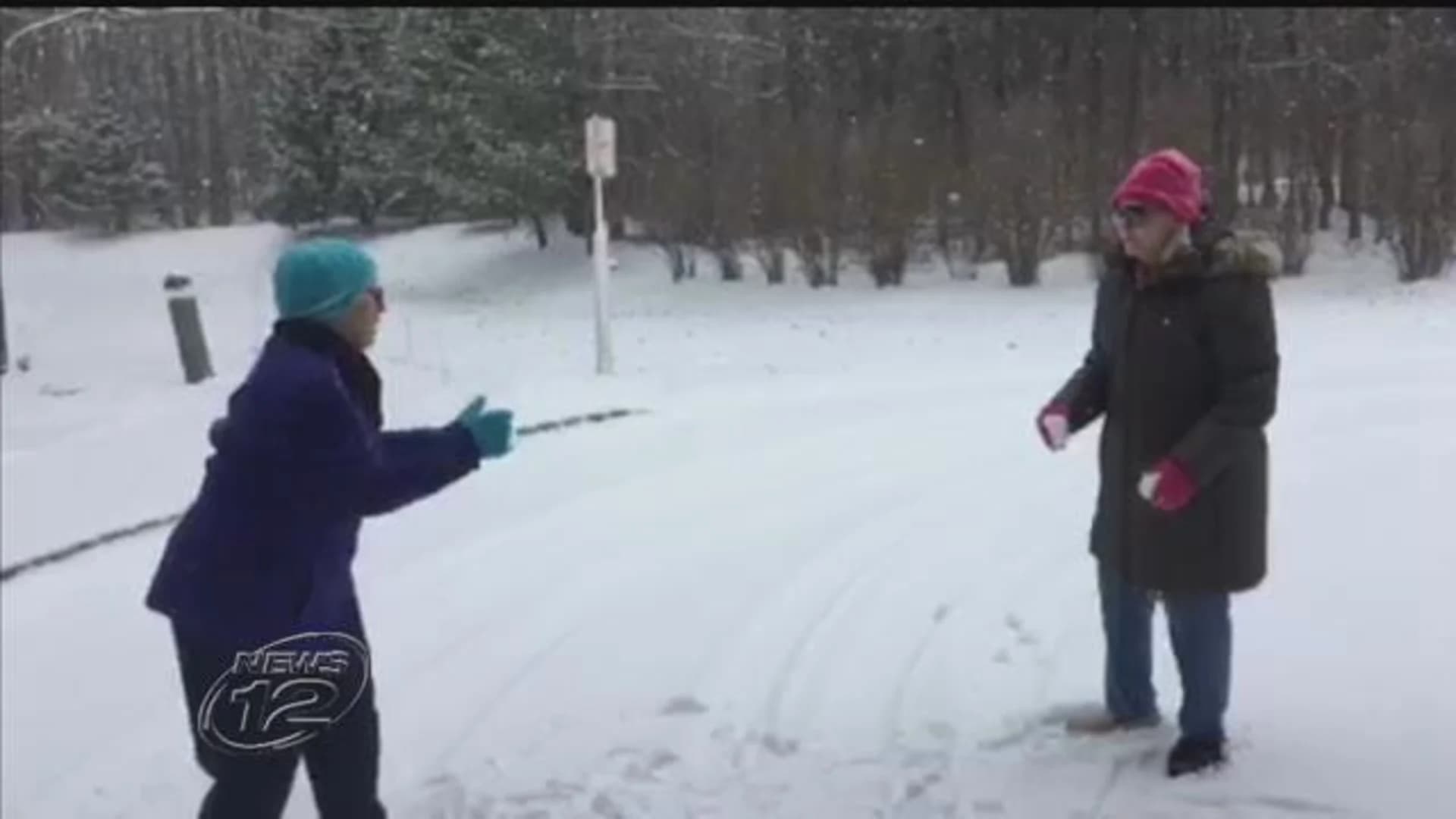 WATCH: Seniors at Brandywine Living in Princeton have snowball fight