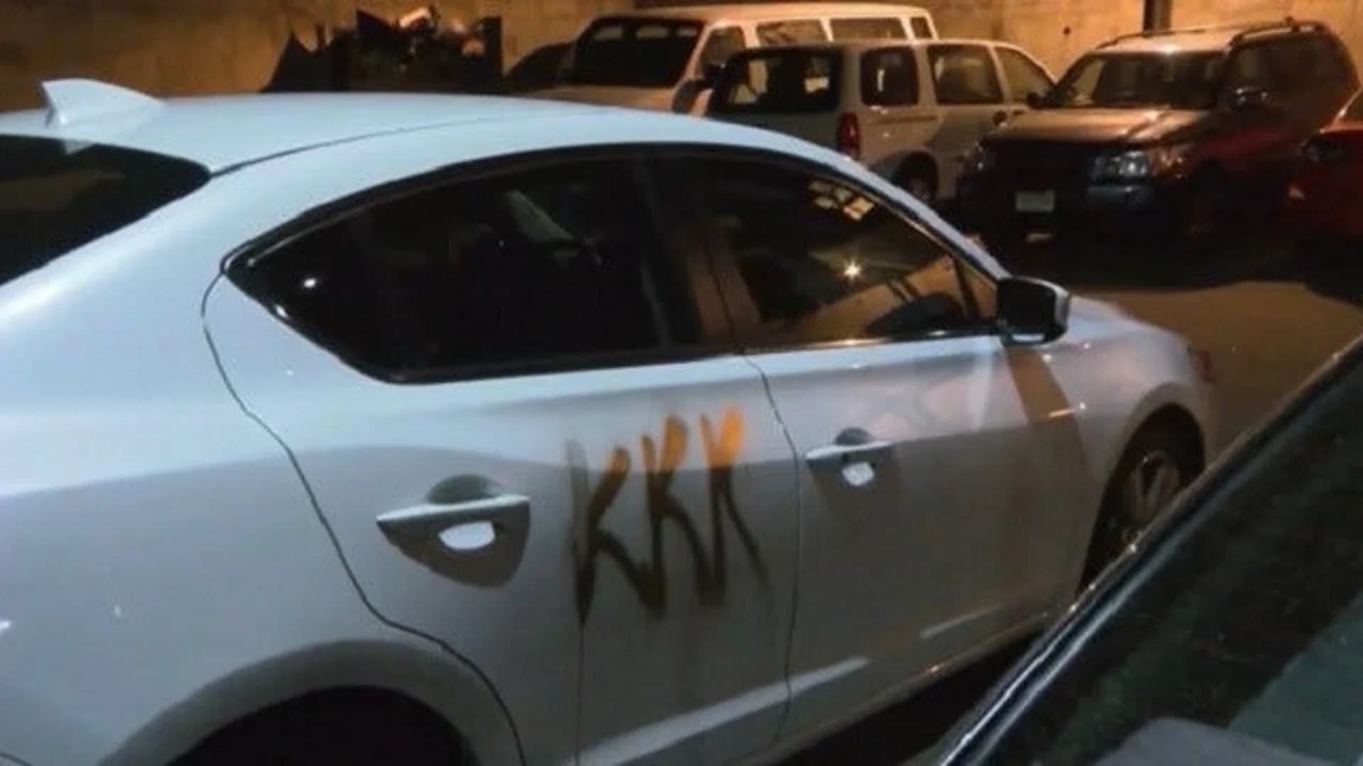 Newark police seek person who spray-painted hate graffiti on car